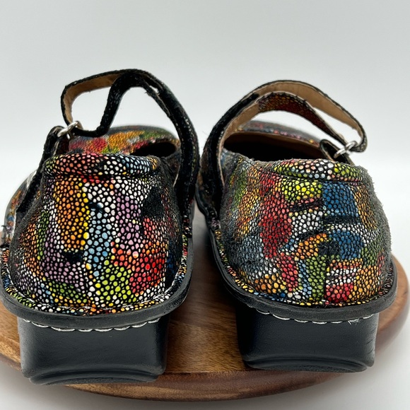 Alegria Paloma Multi Color Mosaic Leather Mary Jane Women Shoe Sz. 41/10.5/11 - Picture 4 of 9